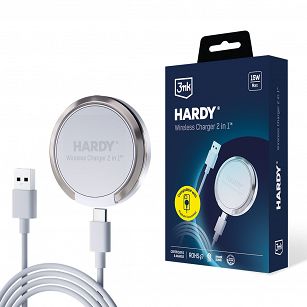 Ładowarka indukcyjna 3mk Hardy Wireless Charger 2in1 15W biała