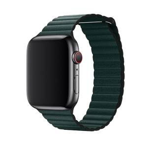 Devia pasek Elegant Leather Loop do Apple Watch 44mm / 42mm forest green