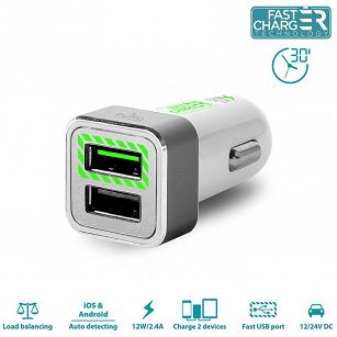 PURO Mini Car Fast Charger - Uniwersalna ładowarka