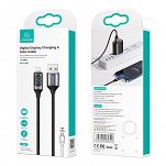 Kabel pleciony USAMS USB do Lightning Digital Display US-SJ543 czarny - 2