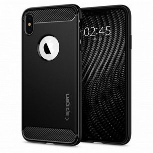 Etui Spigen Rugged Armor iPhone XS Max czarne matowe