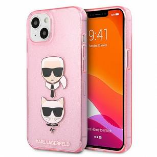 Etui Karl Lagerfeld iPhone 13 różowe przezroczyste