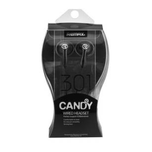 Słuchawki Remax Candy czarne (iOS/Android) RM-301