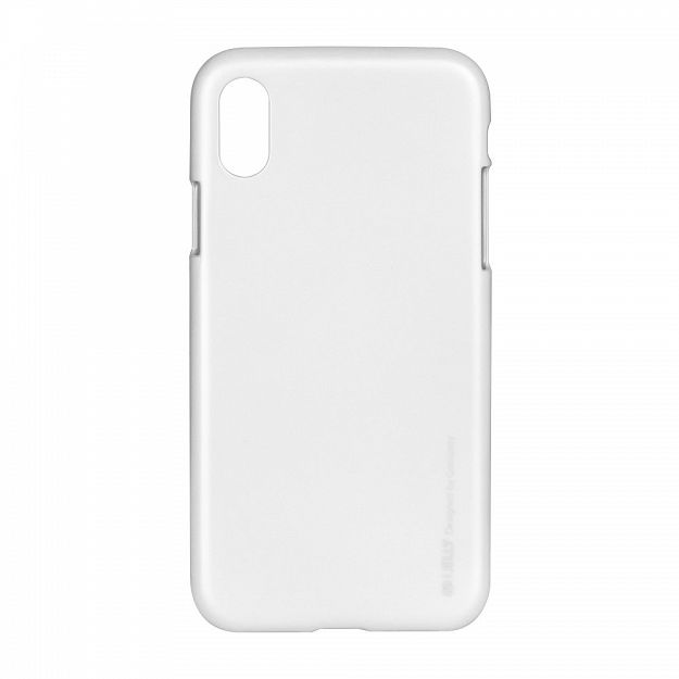 Etui Mercury Jelly iPhone X/XS srebrne