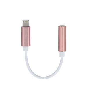 Adapter do iPhone 8-PIN-audio jack 3,5 mm różowy 