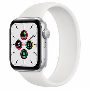 Apple Watch SE 40mm Silver White Sport Band