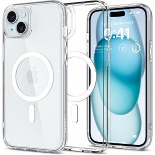 Spigen Ultra Hybrid Mag iPhone 15 przezroczysty - biały