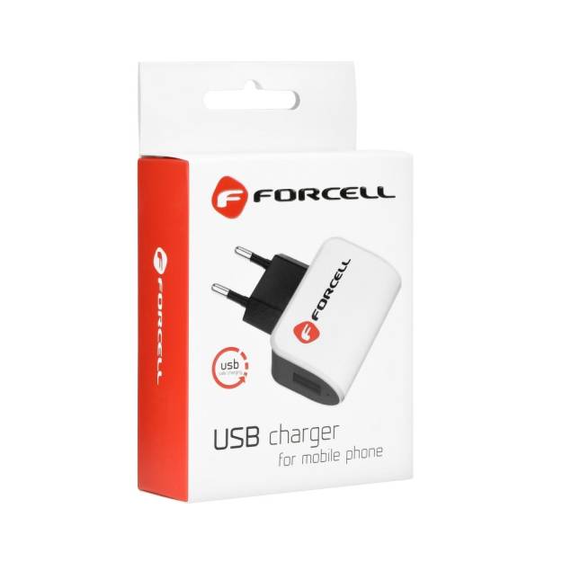 Ładowarka Sieciowa Micro USB Uniwersalna z Odpinanym Kablem 1A Forcell