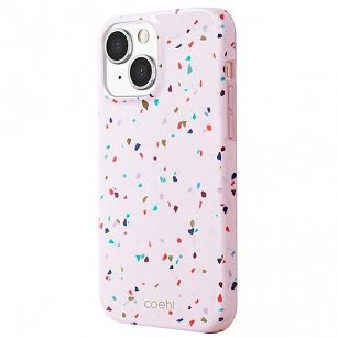 UNIQ etui Coehl Terrazzo iPhone 13 / 14 / 15 6,1" różowy/blush pink