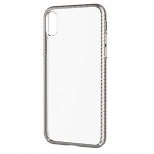 DEVIA Luxurious iPhone X/XS srebrny