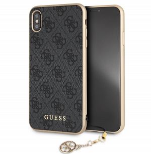 Etui Guess GUHCI65GF4GGR iPhone XS Max grey hard case 4G Charms Collection  - towar w magazynie, natychmiastowa wysyłka FV 23%, odbiór osobisty 0 zł