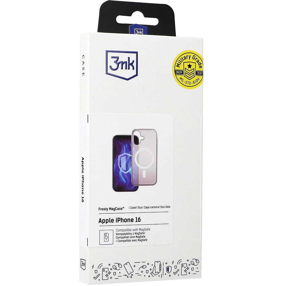 3mk Frosty MagCase iPhone 16 biały matowy - obrazek 2