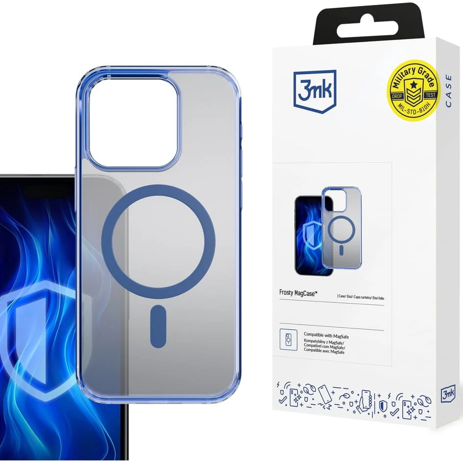 3mk Frosty MagCase iPhone 16 Pro niebieski matowy - obrazek 3
