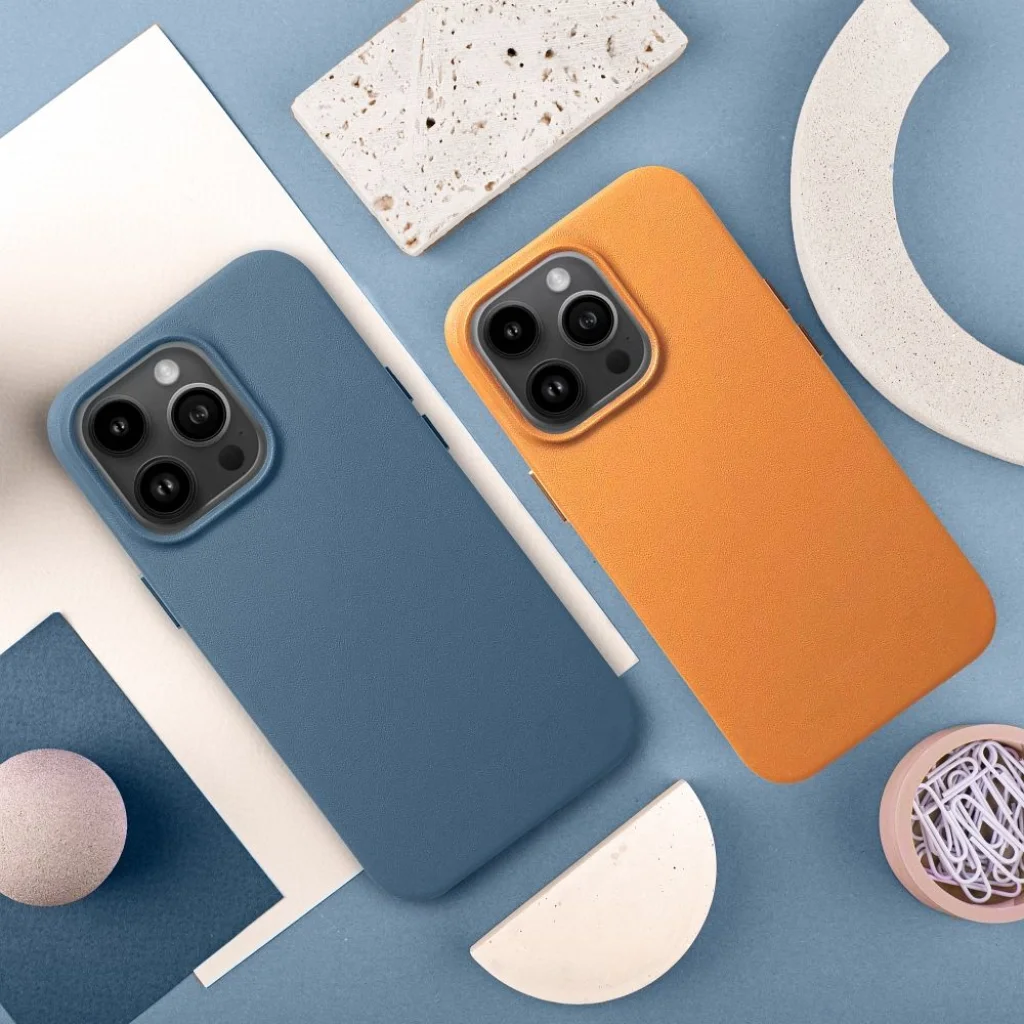Leather Mag Cover iPhone 16 Pro MagSafe granatowy - obrazek 8