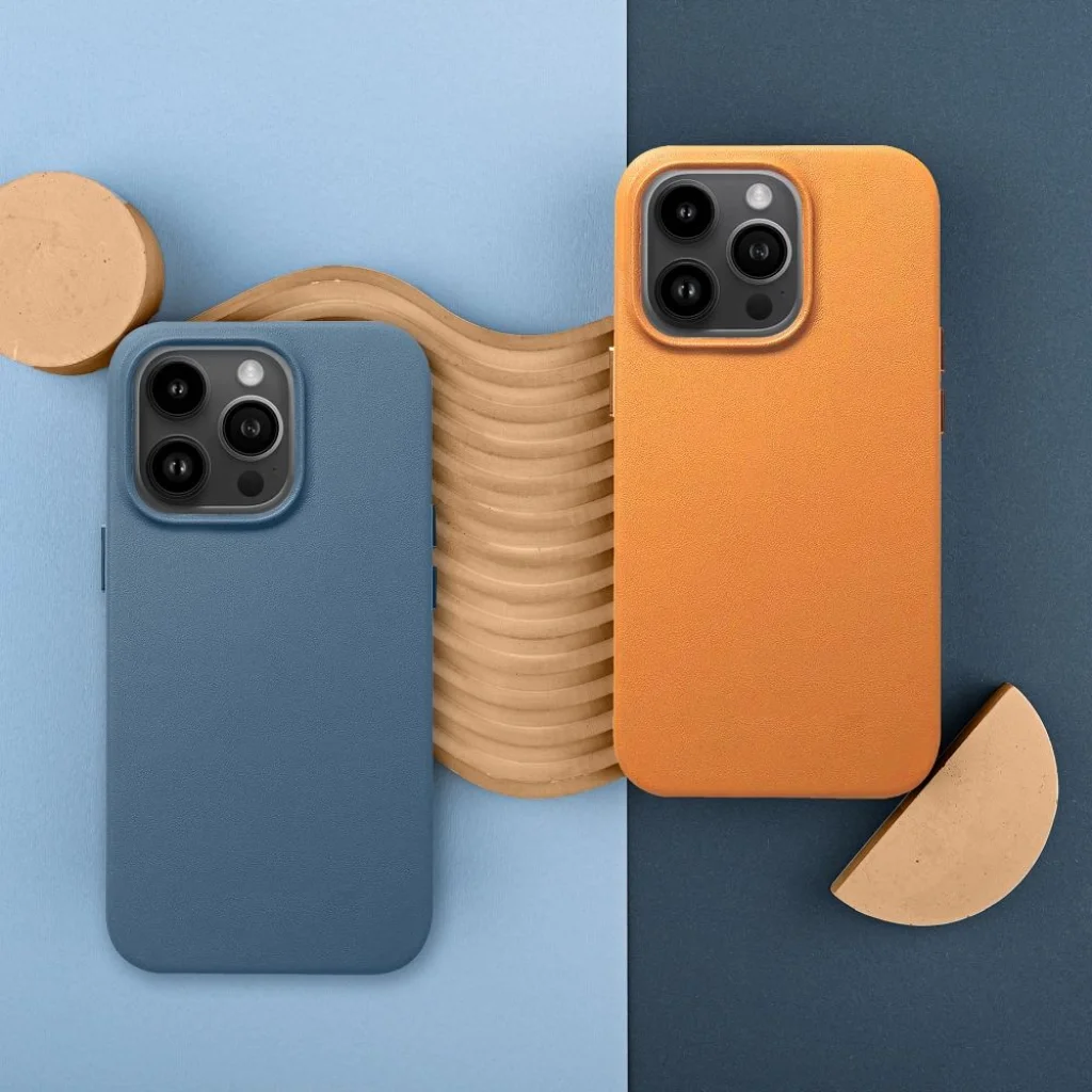 Leather Mag Cover iPhone 16 Pro MagSafe granatowy - obrazek 9