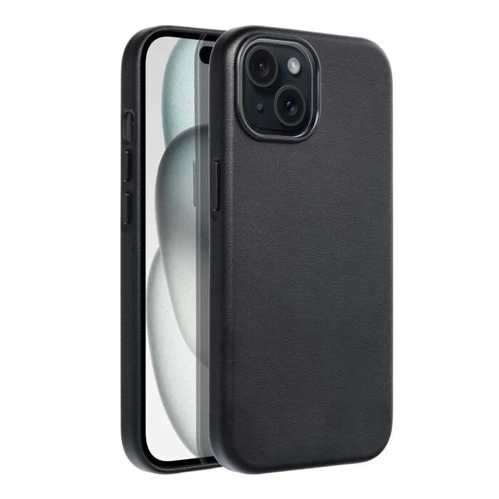 Leather Mag Cover iPhone 16 MagSafe czarny - obrazek 2