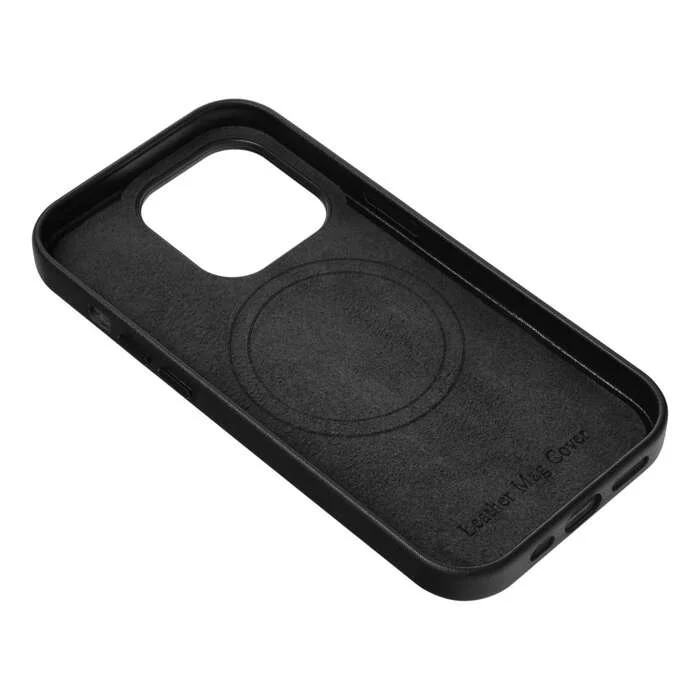 Leather Mag Cover iPhone 16 MagSafe czarny - obrazek 5