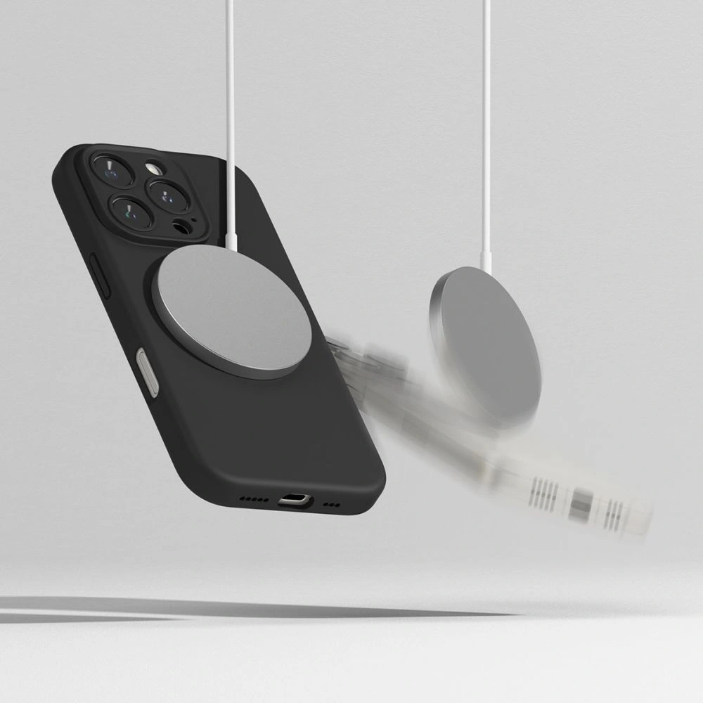 Ringke Silicone Magnetic iPhone 17 MagSafe czarne - obrazek 8