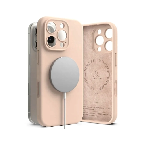 Ringke Silicone Magnetic iPhone 16 Pro Max MagSafe różowe - obrazek 5