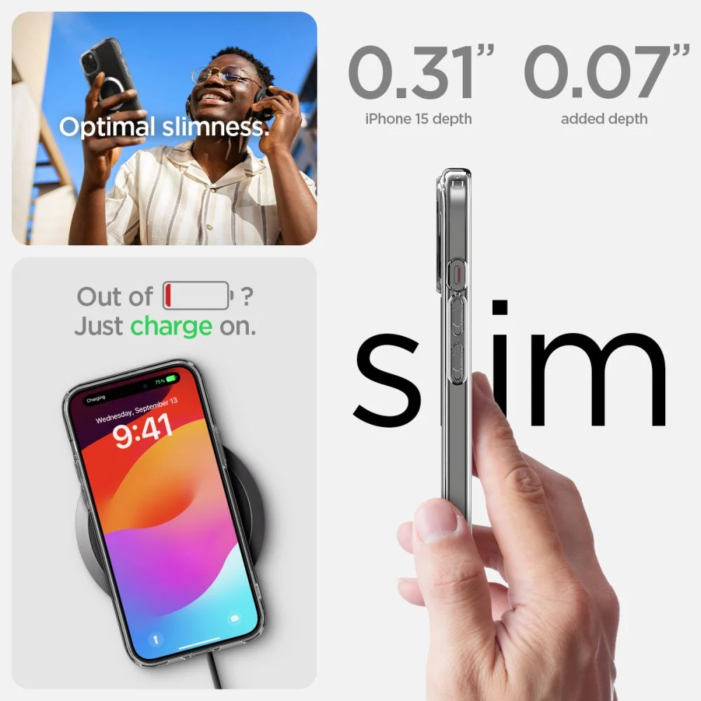 Spigen Ultra Hybrid Mag iPhone 15 przezroczysty - obrazek 13