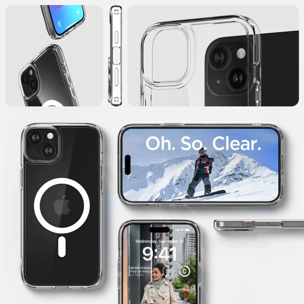 Spigen Ultra Hybrid Mag iPhone 15 przezroczysty - obrazek 14