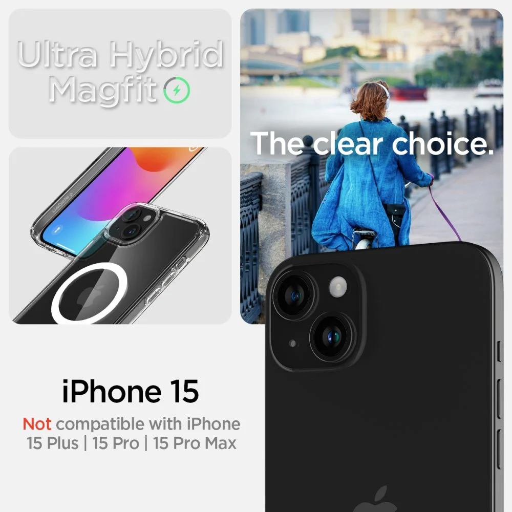 Spigen Ultra Hybrid Mag iPhone 15 przezroczysty - obrazek 9