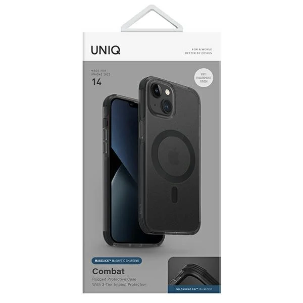 UNIQ Combat iPhone 14 magclick charging czarne - obrazek 8