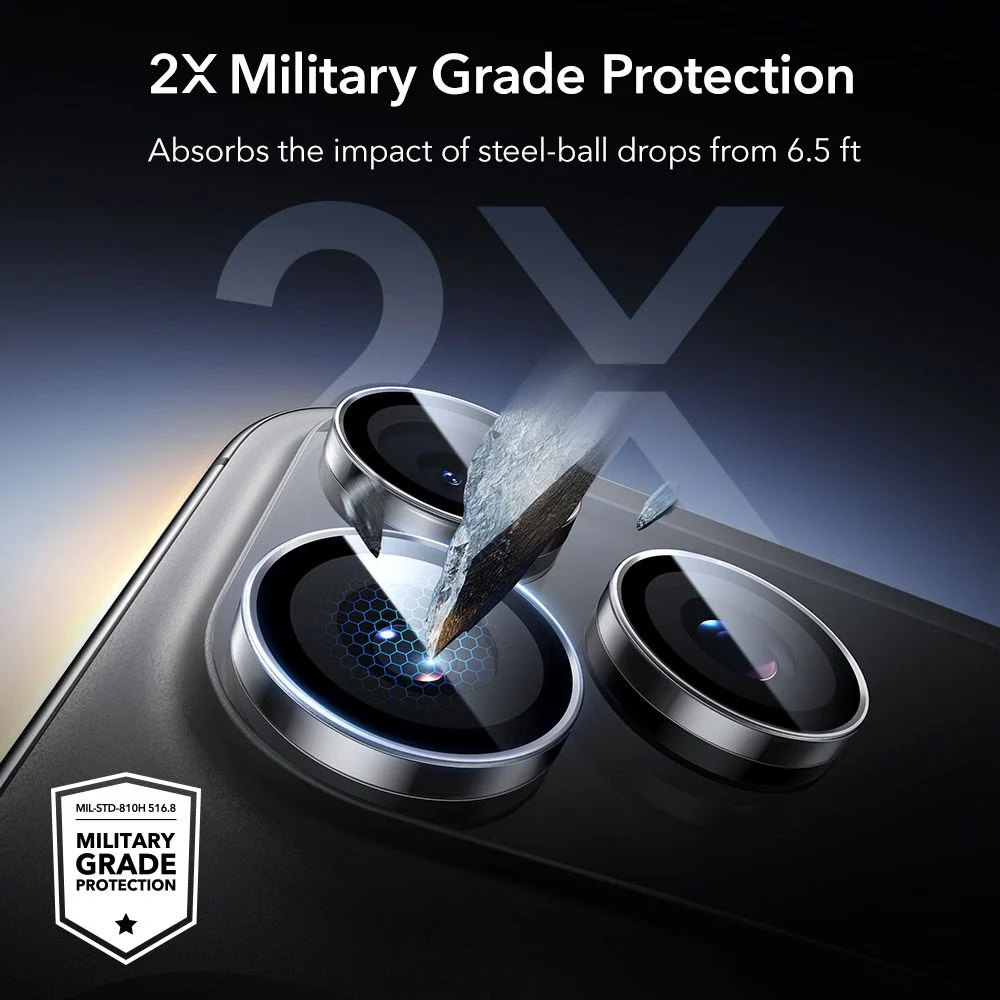 Szkło na aparat iPhone 14/15/16/17 Pro i Pro Max ESR Armorite Camera Lens Protector - obrazek 5