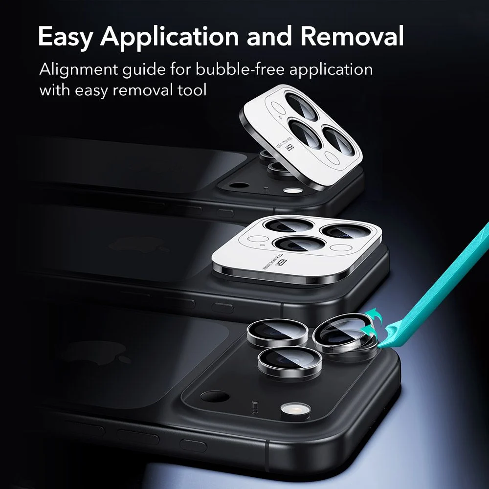 Szkło na aparat iPhone 14/15/16/17 Pro i Pro Max ESR Armorite Camera Lens Protector - obrazek 8